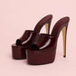 Summer New Women's Thick Bottom, Fine High Heels, Toothed Cool Slippers, Fashion Show, Party, Ultra High Heel Sandals