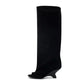 Women's Fish Mouth Thick High Heels Knee Length Cool Boots Slant Heel Fashion Show Large Size Spring/Summer Women's Boots