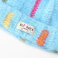 Y2K Cute Color Block Patch Logo Warm Knit Beanie For Women