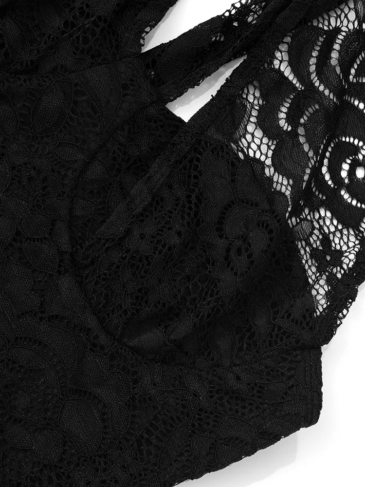 Irregular Hollow Mini Dress Women Mesh Patchwork Skew Collar Sleeveless Midnight Club Party Sexy Coquettish Outfits