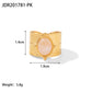 New Design Natural Stone Stainless Steel Ring Women Waterproof Stylish Golden Jewelry 2022 NEW Set