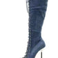 2026Spring/Summer New Lace Up Short Cool Boots Side Zipper Banquet Slimming High Heels Sexy Knee Length Women's Boots
