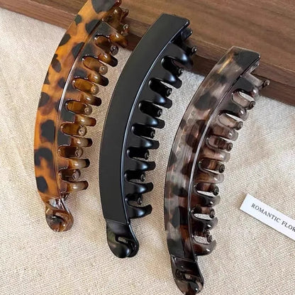 Tortoiseshell Banana Hair Clip Fish Shaped Hairpin For Women Hair Accessories Hairgrips Twist Clamp Ponytail Barrettes Headwear