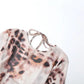 Cheetah Print Mesh Sheer Long Sleeve Lace-up Backless Maxi Dresses for Woman Clothes Elegant
