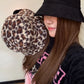 Minimalist Casual Reversible Leopard Plush Bucket Hat For Women