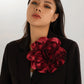 20CM Exaggerated Multilayer Satin Rose Flower Brooch for Women Wed Bridal Elegant Party Pin Jewelry Accessories Gift