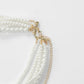 Vintage Gothic Asymmetric Brass Pendant Pearl Necklace Versatile Waist Chain For Women