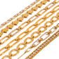 Zircon Star Metal Chain Bracelet Bangle Gold Plated Stainless Steel Watproof Summer Trendy Wrist Jewelry For Women