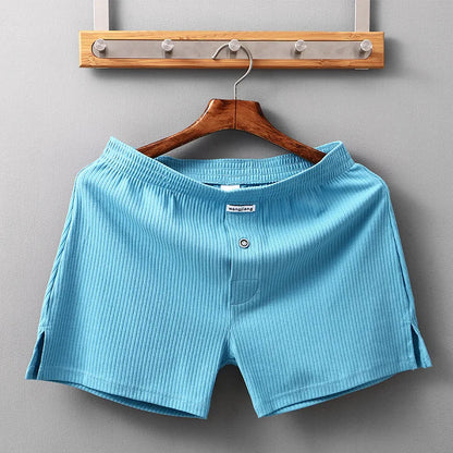 Stretch Cotton Underwear Mens Boxer Shorts Threaded Aro Pants Sleepwear Loungewear Shorts Boxers Male Underpants Panties