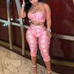 Chic Hottie Polka Dot Print 3-Piece Set Women Elasticity Headband+Halter Folds Vest+Simple Short Fashion Sexy Streetwear