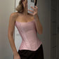 Irregular Satin Tank Top Women Sexy Low-Neck Sleeveless Patchwork Midnight Party Clubwear Classic Stretch Skinny Vest