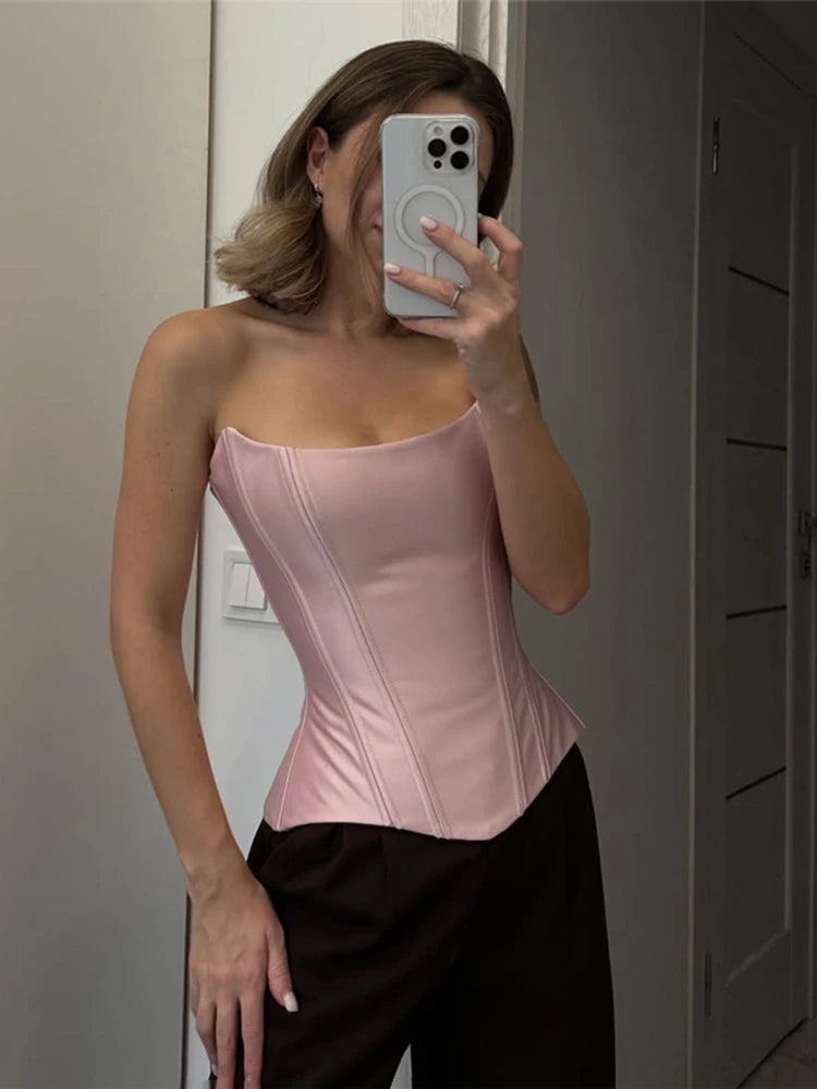 Irregular Satin Tank Top Women Sexy Low-Neck Sleeveless Patchwork Midnight Party Clubwear Classic Stretch Skinny Vest