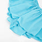 See Through Mesh 2 Piece Set Ruffled Halter Top and Shorts Sexy White Summer Vacation Beach Outfits Women