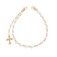 Creative Cross Pendant Imitation Pearl Keychain Wallet Belt Chain for Men Women Trousers Hipster Jeans Chain Jewelry
