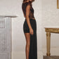 Women Black Lace Mesh 2 Piece Outfit Short Sleeve Sheer Bodysuit And Ruched Mini Skirt Sets Female Clubwear Party Set