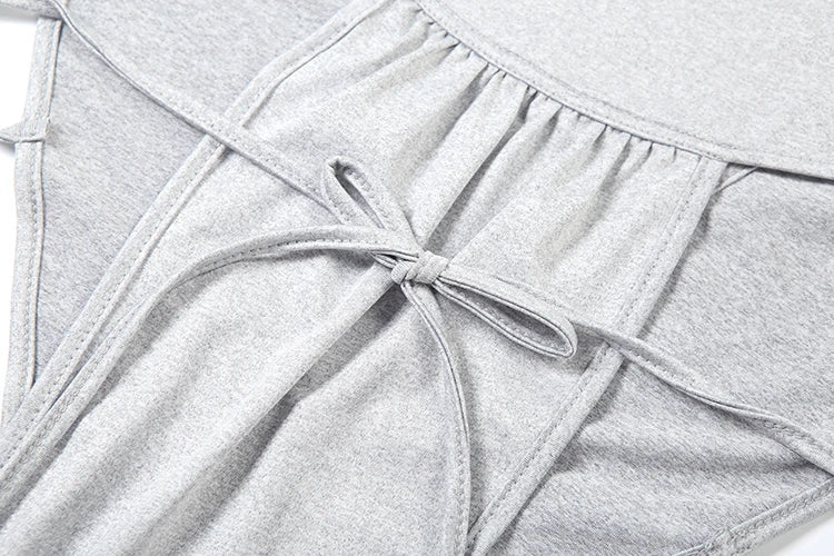 Sexy Sweatsuits 2-Piece Set Women Deep V-Neck Sleeveless Bodysuit+Leggings Matching Street Midnight Clubwear Outfits