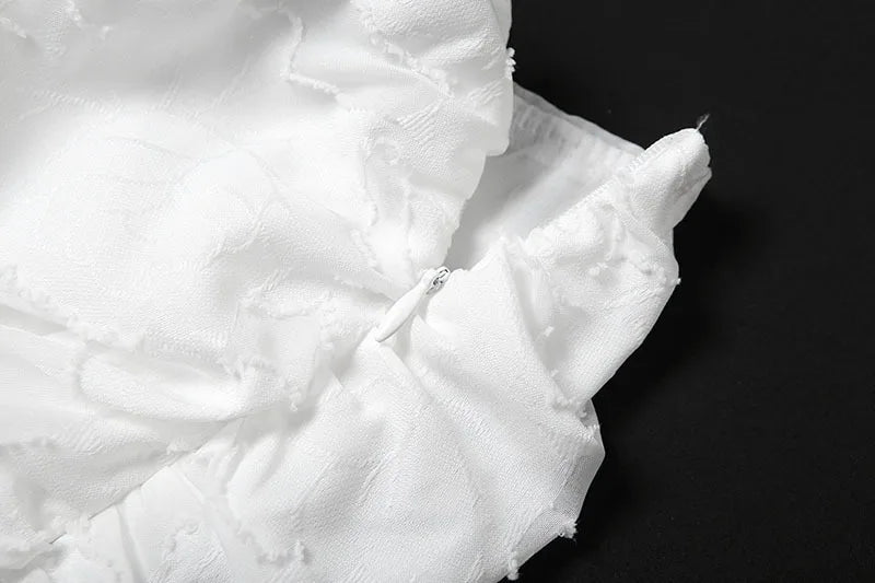 White Sheer 2 Piece Set Off Shoulder Long Sleeve Crop Top and Maxi Skirt Coords Sets Woman Vacation Outfits