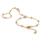 Trendy Stainless Steel Zircon Beads Back of Hand Chain Finger Bracelet Fashion Chic Sexy Jewelry Waterproof Wholesale Gift