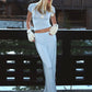 Fall Winter 2 Piece Set Long Sleeve Top Wide Leg Pants Suit Casual Clothing Cozy Lounge Sets Women Outfit