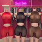 Sexy Midnight 2-Piece Set Women See Through o-Neck Vest+Simple Short High Elasticity Wild Summer Fashion Slim Suit