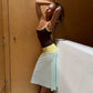 Colorblock Long Summer Dress 2026 Fashion Casual Spaghetti Strap Backless A-line Dresses