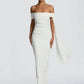 Off-shoulder Strapless Sexy Maxi Dress Women Elegant Sleeveless Backless Draped Ruched Bodycon Club Party Long Dresses