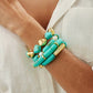 4 Styles Trendy Acrylic Resilient Elastic Bangle Women Retro Lake Blue Stacking Hand Accessories Daily New Jewelry Gift