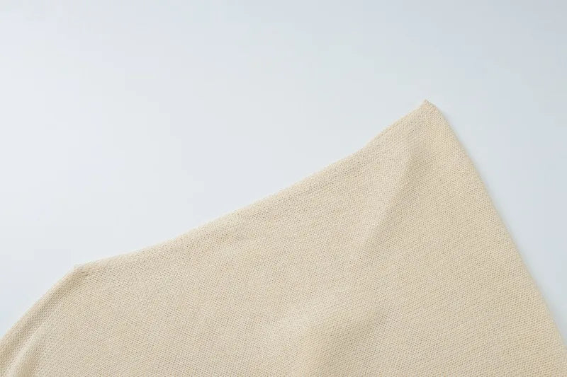 One Shoulder Loose Sweater for Woman Fall Clothes Casual Pullovers Asymmetrical Top Knitwears