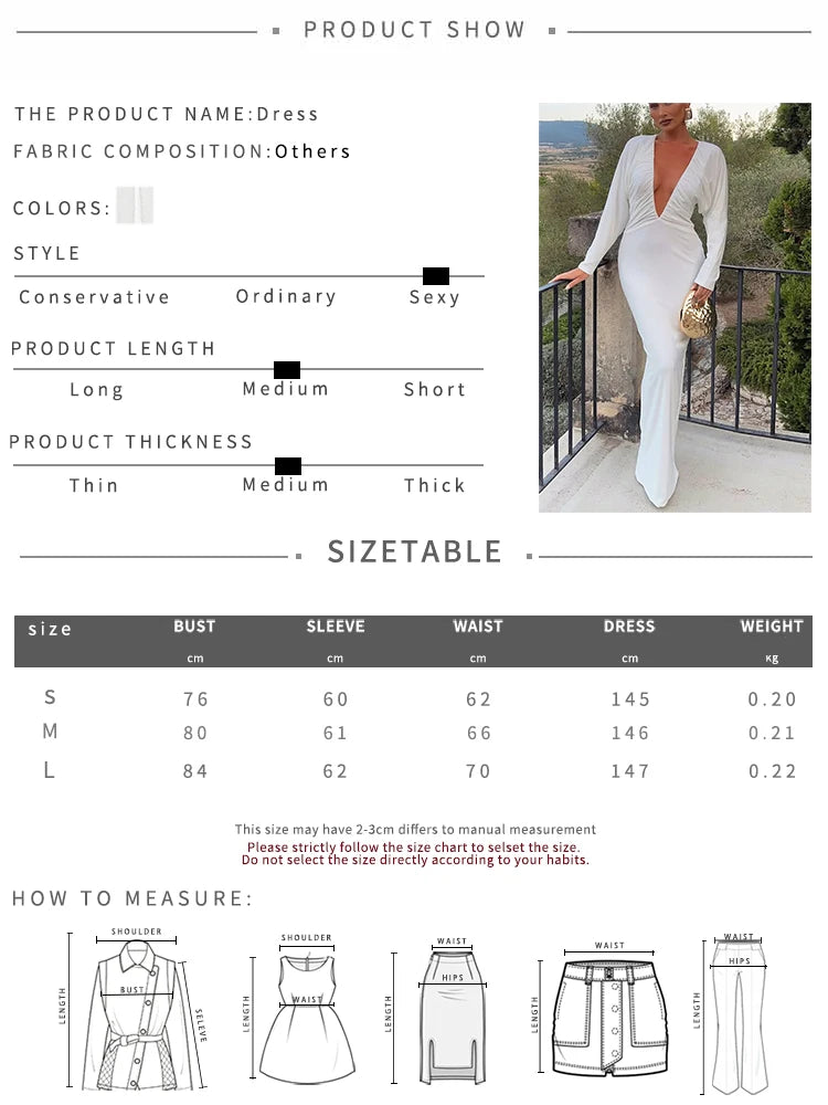 Deep V-Neck Maxi Dress Women Y2K Elastic Long Sleeve Elegant Ruched Stretchy Skinny Cocktail Birthday Party Vestidos