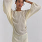 Women Blouse Sexy Mini Dress Loose Lantern Long Sleeve Round Neck Pleated Backless Dress Casual Party Beach Outfits