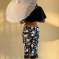 Back Slit Tassel Skirt Women Floral Print Elastic Waist Elegant Office Style Daily Summer Fashion Party Chic Streetwear