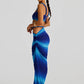 Summer Beach Sexy Two Piece Sets Women Strapless Crop Tops And Maxi Skirt Female Elegant Vacation Club 2 Piece Set