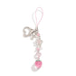1Pcs Exquisite Sweet Flower Beaded Keychain Cute Colorful Strawberry Bow Tassels Pendant Key Accessories Jewelry Gifts