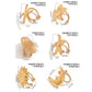 1PC Simple Metal Starfish Flower Ear Cuff for Women Non Piercing Fake Cartilage Moon Scallop Clip Earrings Jewelry Gift