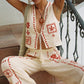 Women 2 Piece Outfits Floral Print Tie Front Tank Tops and Wide Leg Pants Set Streetwear Beach Vacation Y2K Clothes