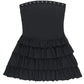 Strapless Ruffled Mini Dress Red Black Sexy Summer Dresses Women 2025 Fashion Club Outfits