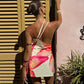 One Shoulder Backless Mini Dress Flower Printed Asymmetrical Dresses Sexy Vacation Summer Outfit Woman