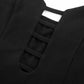 Hollow Out Deep V Backless High Split Long Dresses Sexy Club Outfit for Womens Black Summer Dress