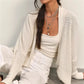 Women Open Front Waffle Knit Cardigan Batwing Long Sleeve Loose Irregular Hem Hollow Knitted Outerwear Boho Casual Top