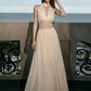 Patchwork Lace Maxi Dress Women v-Neck Folds Long Tassel Sleeveless Elegant Birthday Party Summer Fashion Vestidos