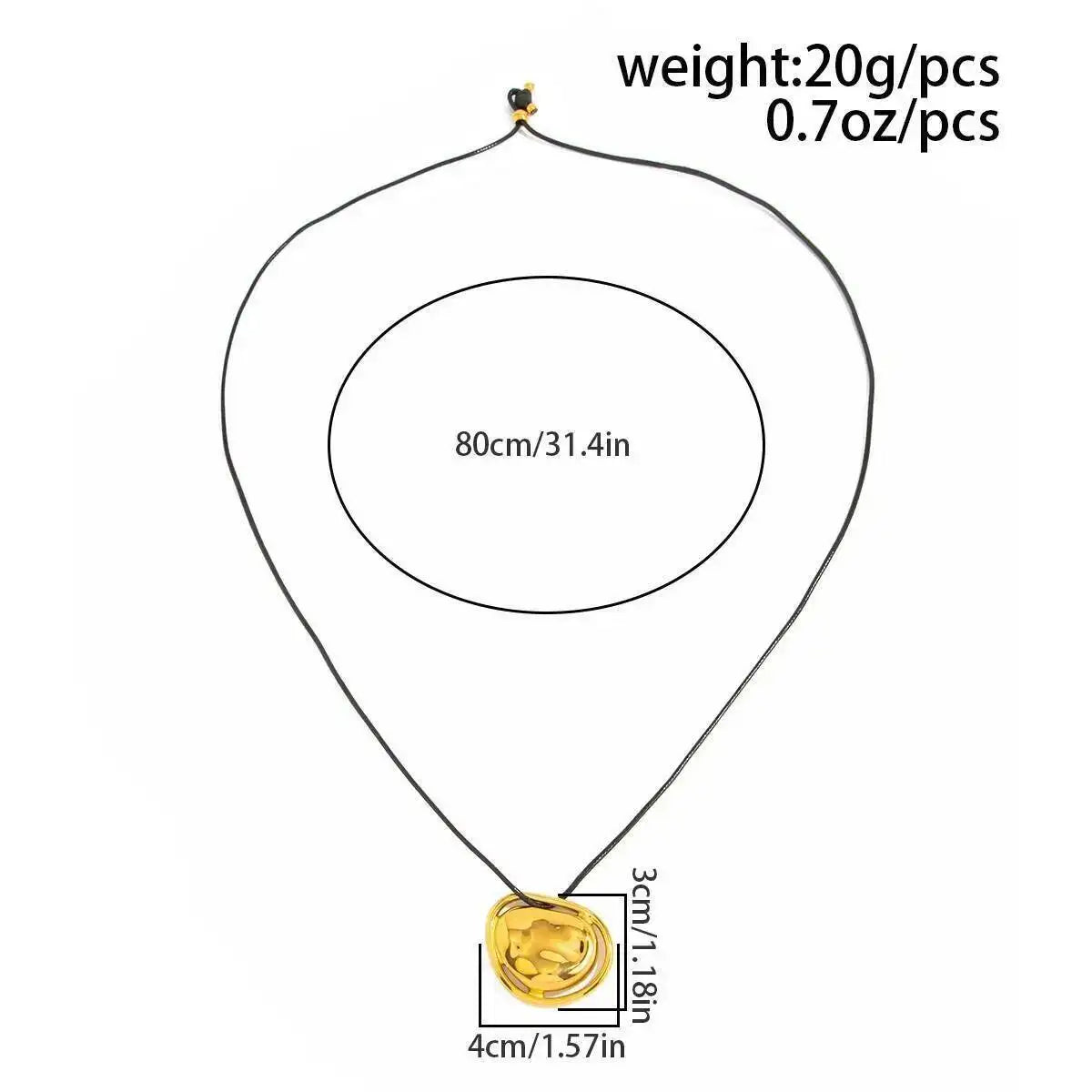 Sexy Simple Metal Pendant Choker Necklace for Women 2026 New Trend Adjustable Rope Long Chest Chain Daily Jewelry Gift