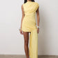 Fashion Ruched Draped Asymmetrical Dresses Sleeveless Mini Bodycon Dress Party Night Elegant Summer