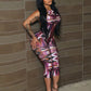 Colorful Print Playsuits Woman Halter Off Shoulder Backless Skinny Peach Hip Hot Girls Street Sexy Fashion Rompers