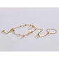 Trendy Stainless Steel Zircon Beads Back of Hand Chain Finger Bracelet Fashion Chic Sexy Jewelry Waterproof Wholesale Gift