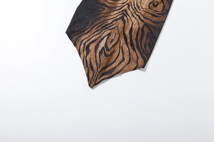 Stripe Print Women 2 Piece Set coquette See Through Hipster Full Sleeve Crop Tops+Straight Pants Matching Clubwear