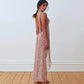 Sexy Asymmetrical Halter Backless Long Dresses Floral Print Chiffon Beach Vacation Summer Dress Womens