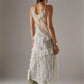 Women Split Front Sheer Flowy Long Cami Shirt Tank Top Sleeveless Spaghetti Strap Maxi Dress See Thru Beach Cover up