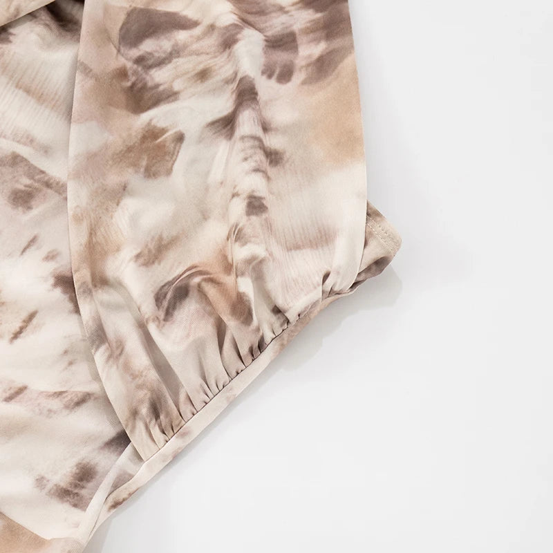 Cross Halter Jumpsuit Women Summer Foliage Print Backless Sleeveless Stretch Fitness Activity Streetwear Overalls