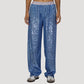 Sequin Loose Pants Two Piece Sets Women Patchwork Long Sleeve Shirt And Trouser Female Elegant Long Pants 2 Piece Sets