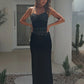 Black Polka Dot Print Halter Backless Maxi Dress 2026 Summer Classic Dresses for Woman Elegant
